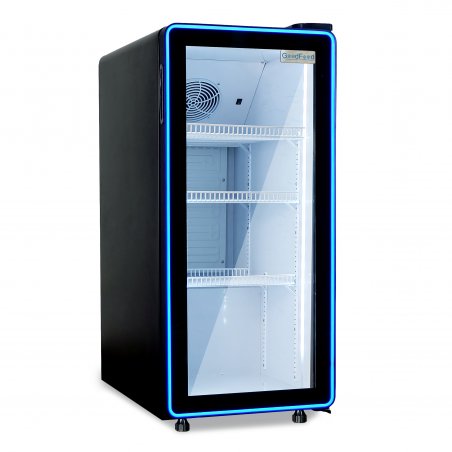 Шафа холодильна для напоїв GoodFood BC170NBW2LEDBLUE чорна-біла