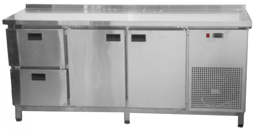 Холодильный стол 2 двери + 2 ящика 1860х700х850 Tehma